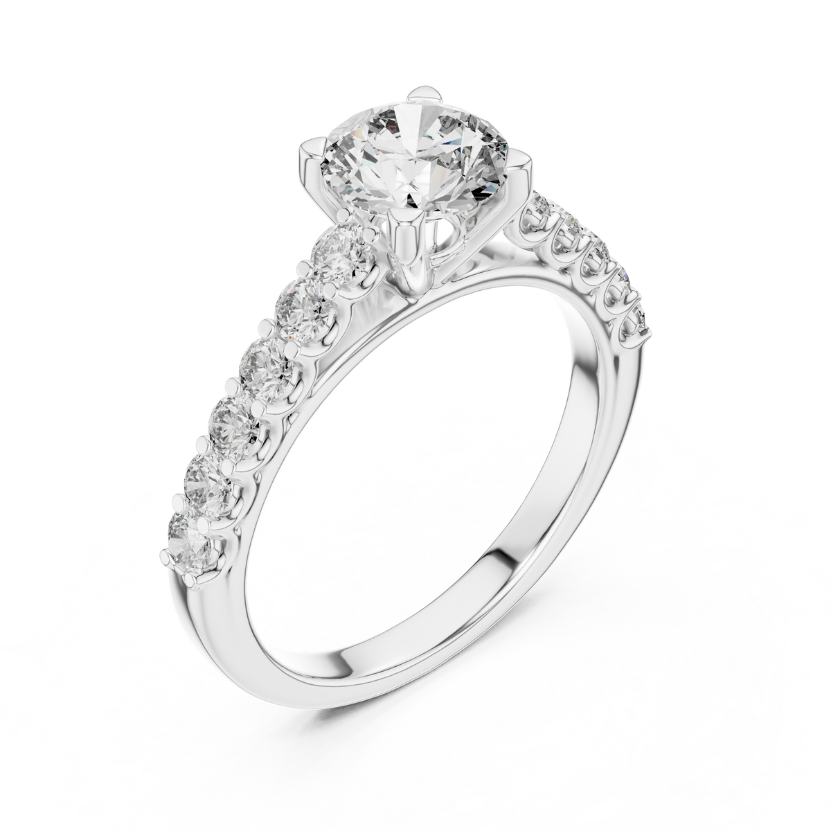 Classic Solitaire Diamond Ring – Timeless Gold Engagement Band.