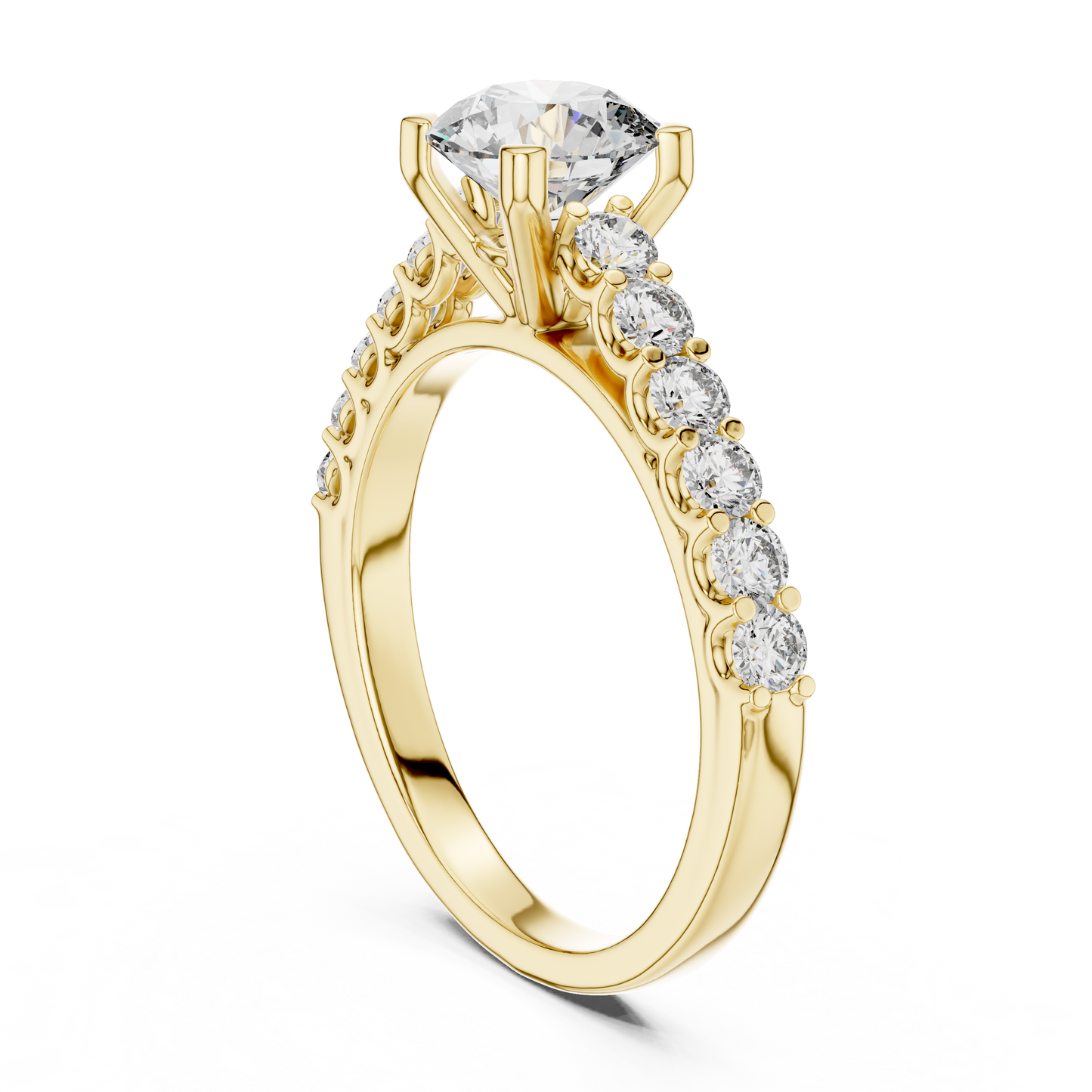 Classic Solitaire Diamond Ring – Timeless Gold Engagement Band.