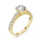Classic Solitaire Diamond Ring – Timeless Gold Engagement Band.