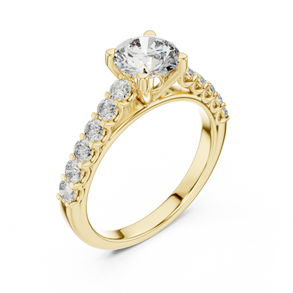 Classic Solitaire Diamond Ring – Timeless Gold Engagement Band.