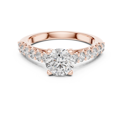 Classic Solitaire Diamond Ring – Timeless Gold Engagement Band.