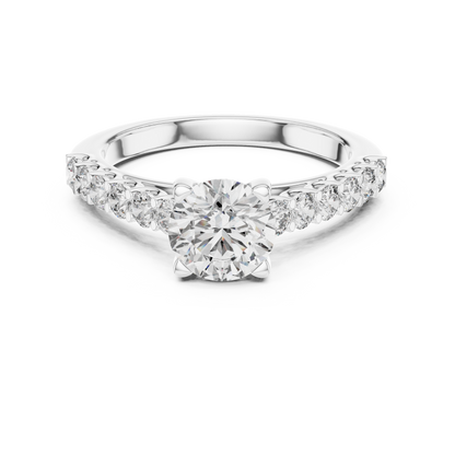 Classic Solitaire Diamond Ring – Timeless Gold Engagement Band.