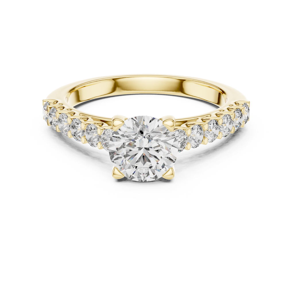 Classic Solitaire Diamond Ring – Timeless Gold Engagement Band.