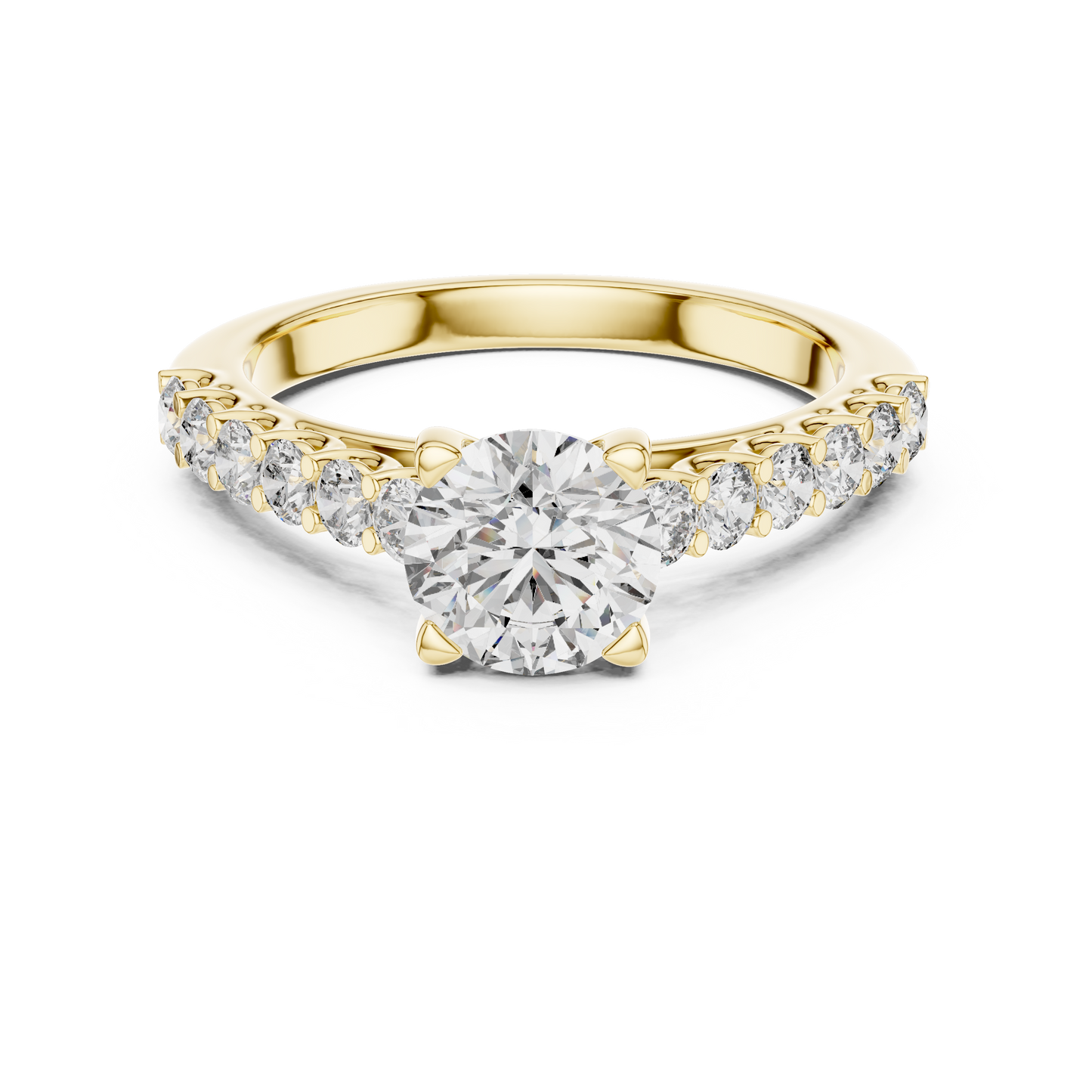 Classic Solitaire Diamond Ring – Timeless Gold Engagement Band.