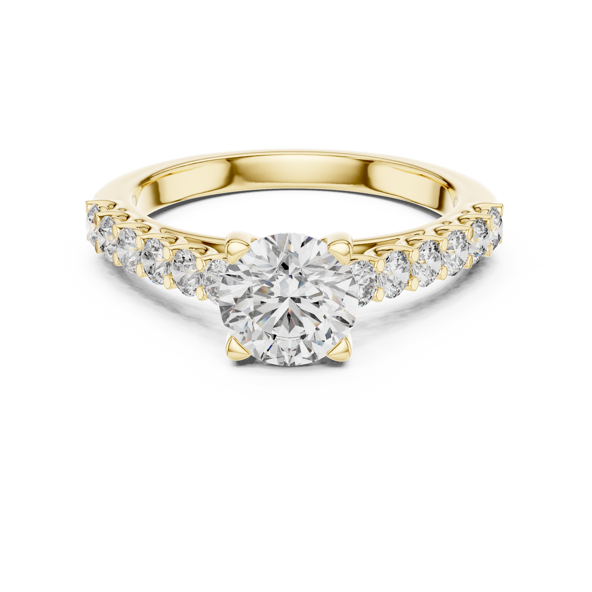 Classic Solitaire Diamond Ring – Timeless Gold Engagement Band.