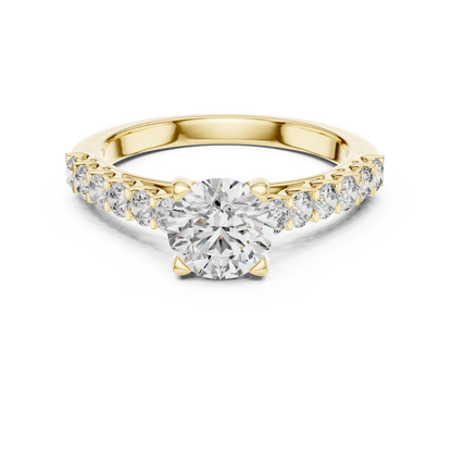 Classic Solitaire Diamond Ring – Timeless Gold Engagement Band.