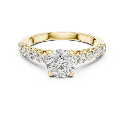 Classic Solitaire Diamond Ring – Timeless Gold Engagement Band.
