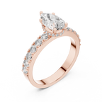 Signature Pear Cut Diamond Ring – Luxury Gold Solitaire.
