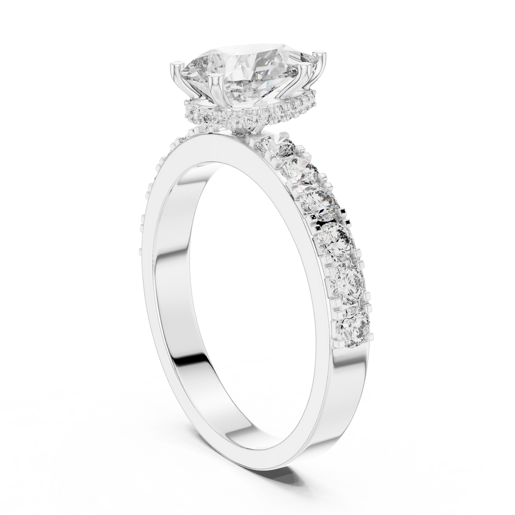 Signature Pear Cut Diamond Ring – Luxury Gold Solitaire.