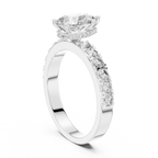 Signature Pear Cut Diamond Ring – Luxury Gold Solitaire.