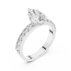 Signature Pear Cut Diamond Ring – Luxury Gold Solitaire.