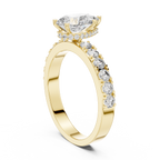 Signature Pear Cut Diamond Ring – Luxury Gold Solitaire.