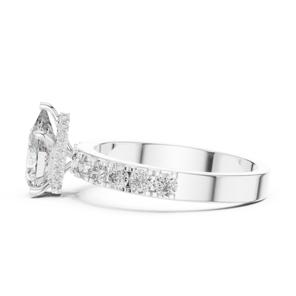 Signature Pear Cut Diamond Ring – Luxury Gold Solitaire.