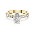 Signature Pear Cut Diamond Ring – Luxury Gold Solitaire.