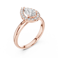 Modern Pear Diamond Ring – Stylish Gold Engagement Band