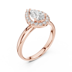 Modern Pear Diamond Ring – Stylish Gold Engagement Band