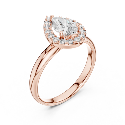 Modern Pear Diamond Ring – Stylish Gold Engagement Band