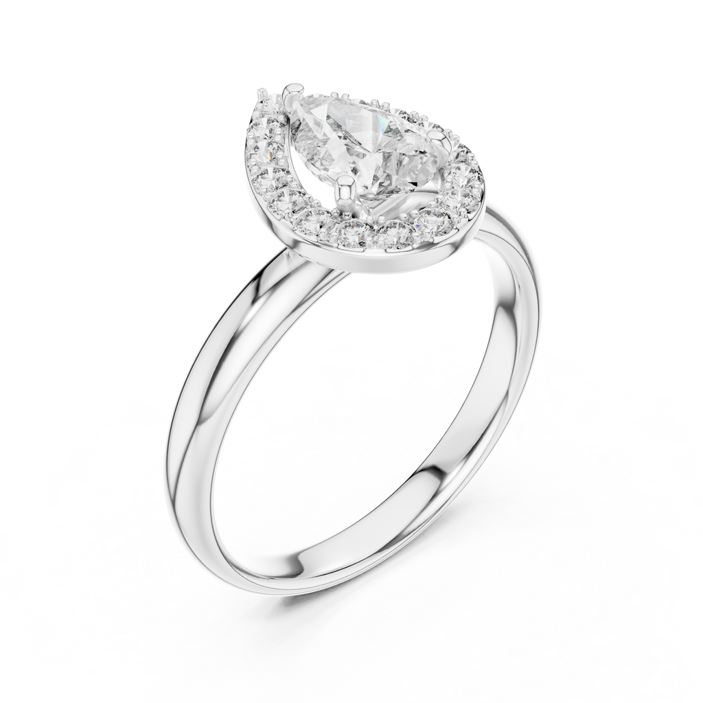 Modern Pear Diamond Ring – Stylish Gold Engagement Band