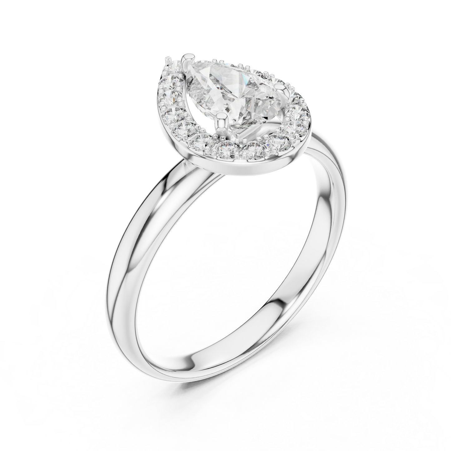 Modern Pear Diamond Ring – Stylish Gold Engagement Band