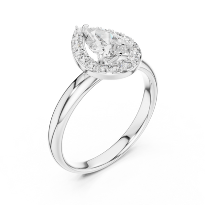 Modern Pear Diamond Ring – Stylish Gold Engagement Band