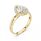 Modern Pear Diamond Ring – Stylish Gold Engagement Band