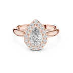 Modern Pear Diamond Ring – Stylish Gold Engagement Band