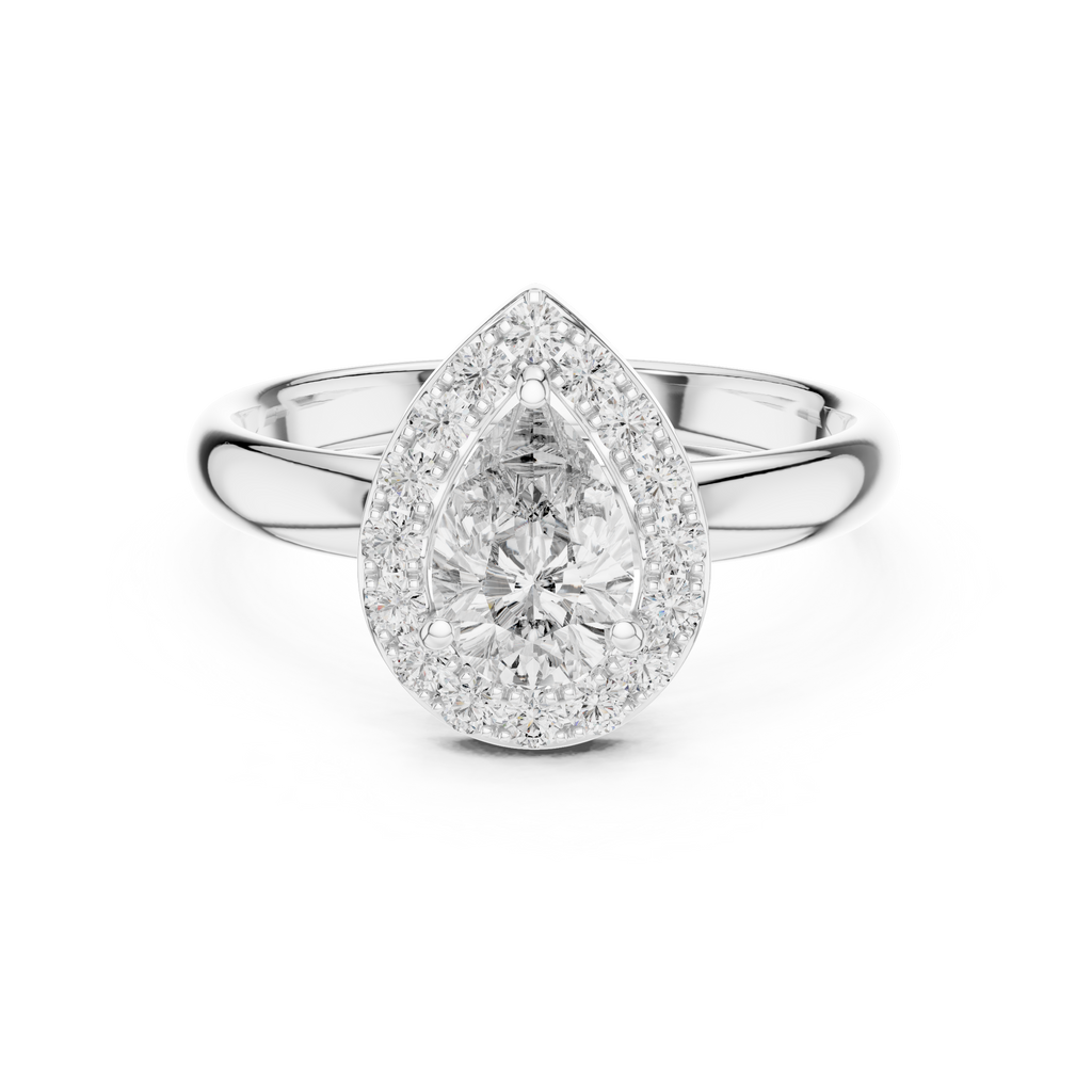 Modern Pear Diamond Ring – Stylish Gold Engagement Band