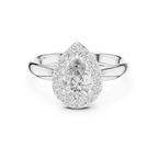 Modern Pear Diamond Ring – Stylish Gold Engagement Band