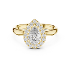 Modern Pear Diamond Ring – Stylish Gold Engagement Band