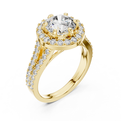 Elegant Solitaire Diamond Engagement Ring – Premium Gold Ring.