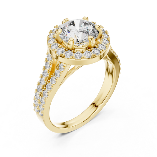 Elegant Solitaire Diamond Engagement Ring – Premium Gold Ring.