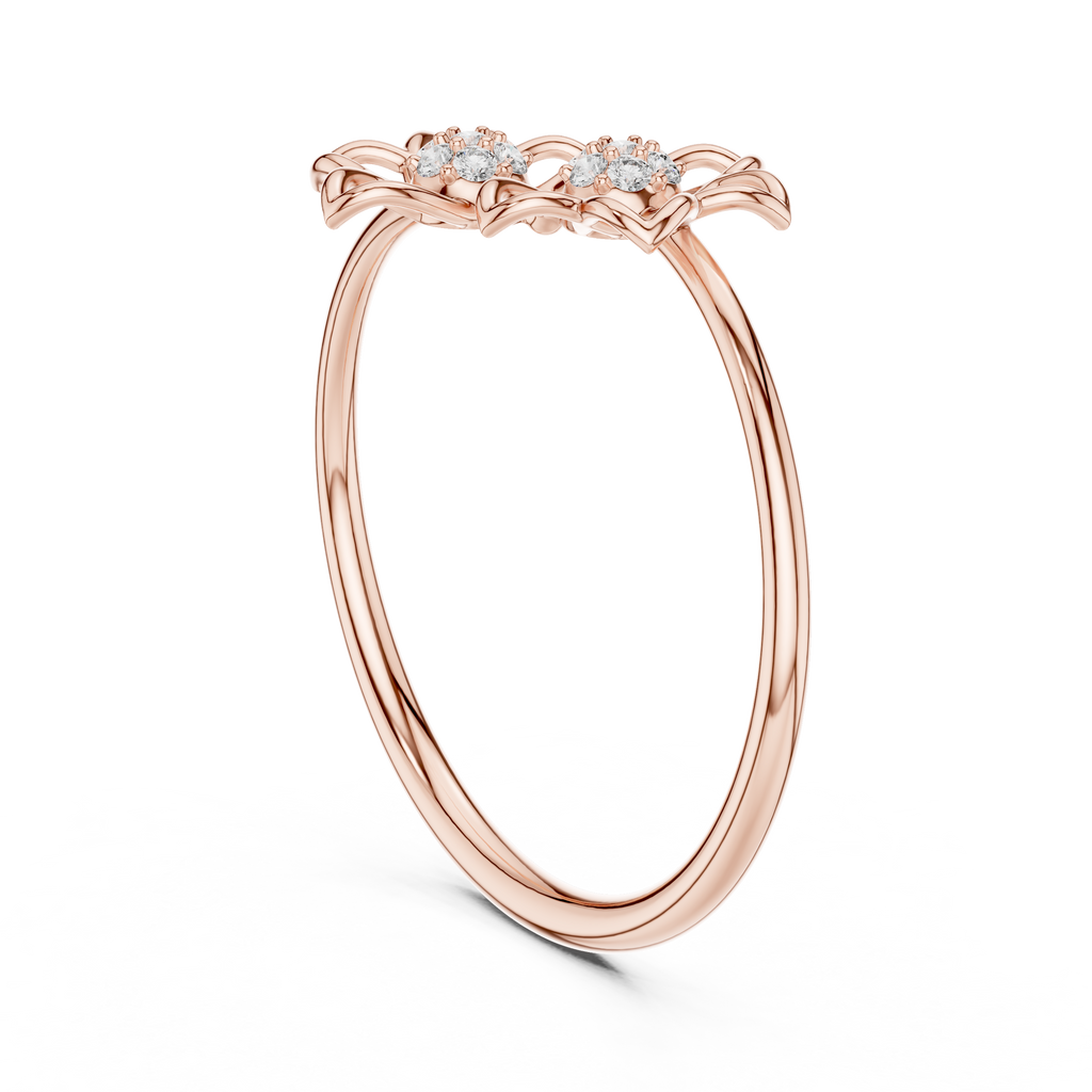 Double Bloom Diamond Band