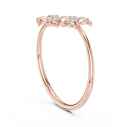Double Bloom Diamond Band
