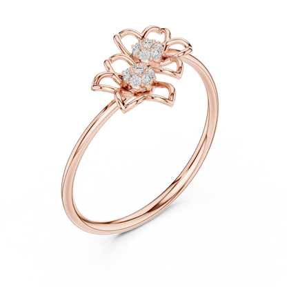 Double Bloom Diamond Band