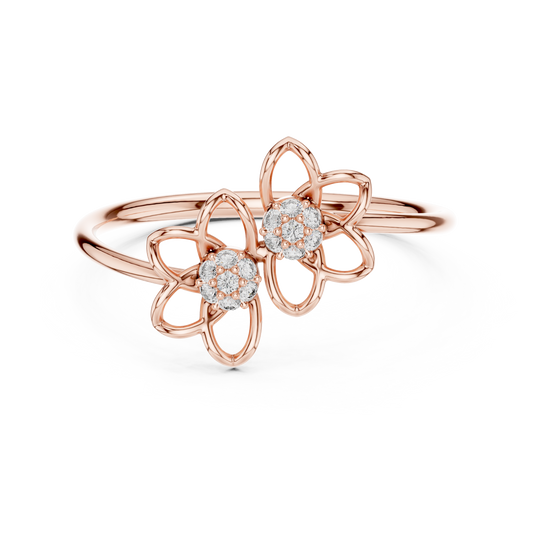 Double Bloom Diamond Band