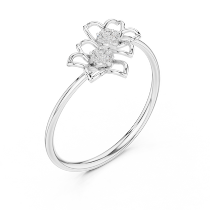 Double Bloom Diamond Band