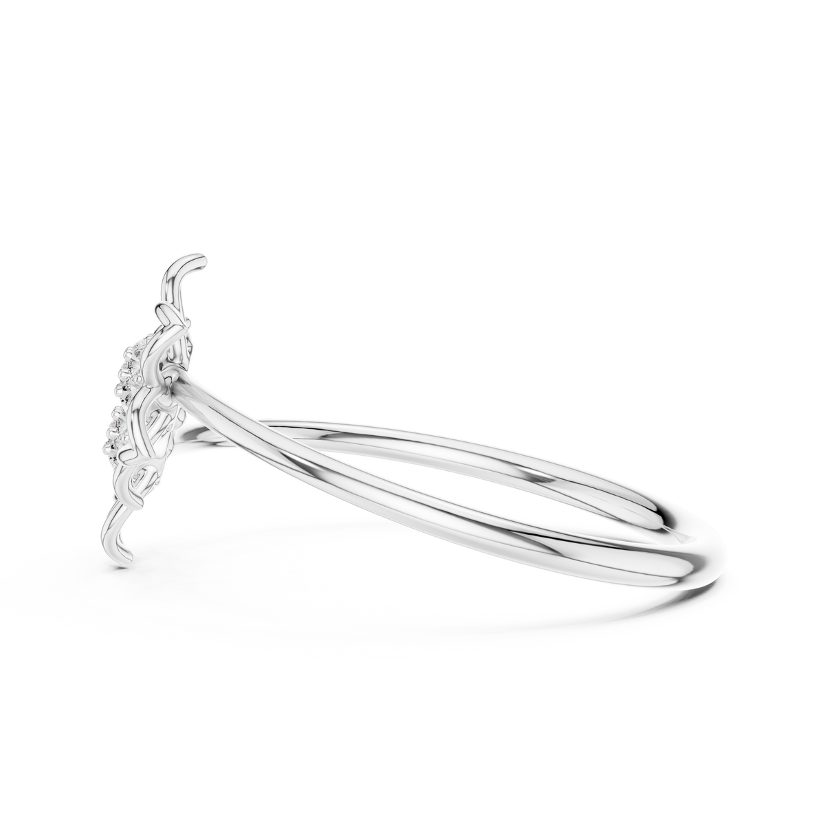 Double Bloom Diamond Band
