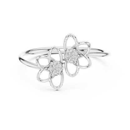 Double Bloom Diamond Band