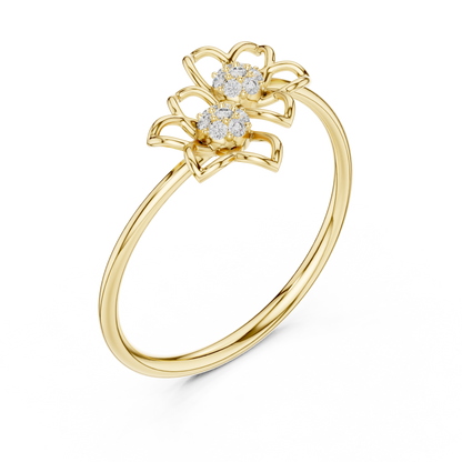 Double Bloom Diamond Band