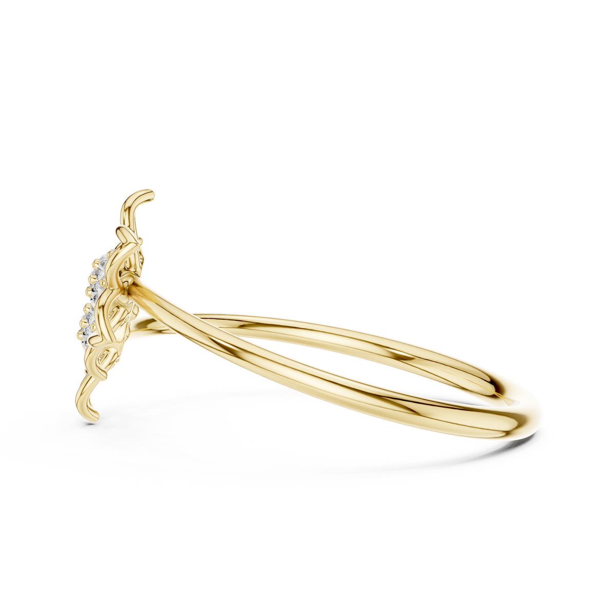 Double Bloom Diamond Band