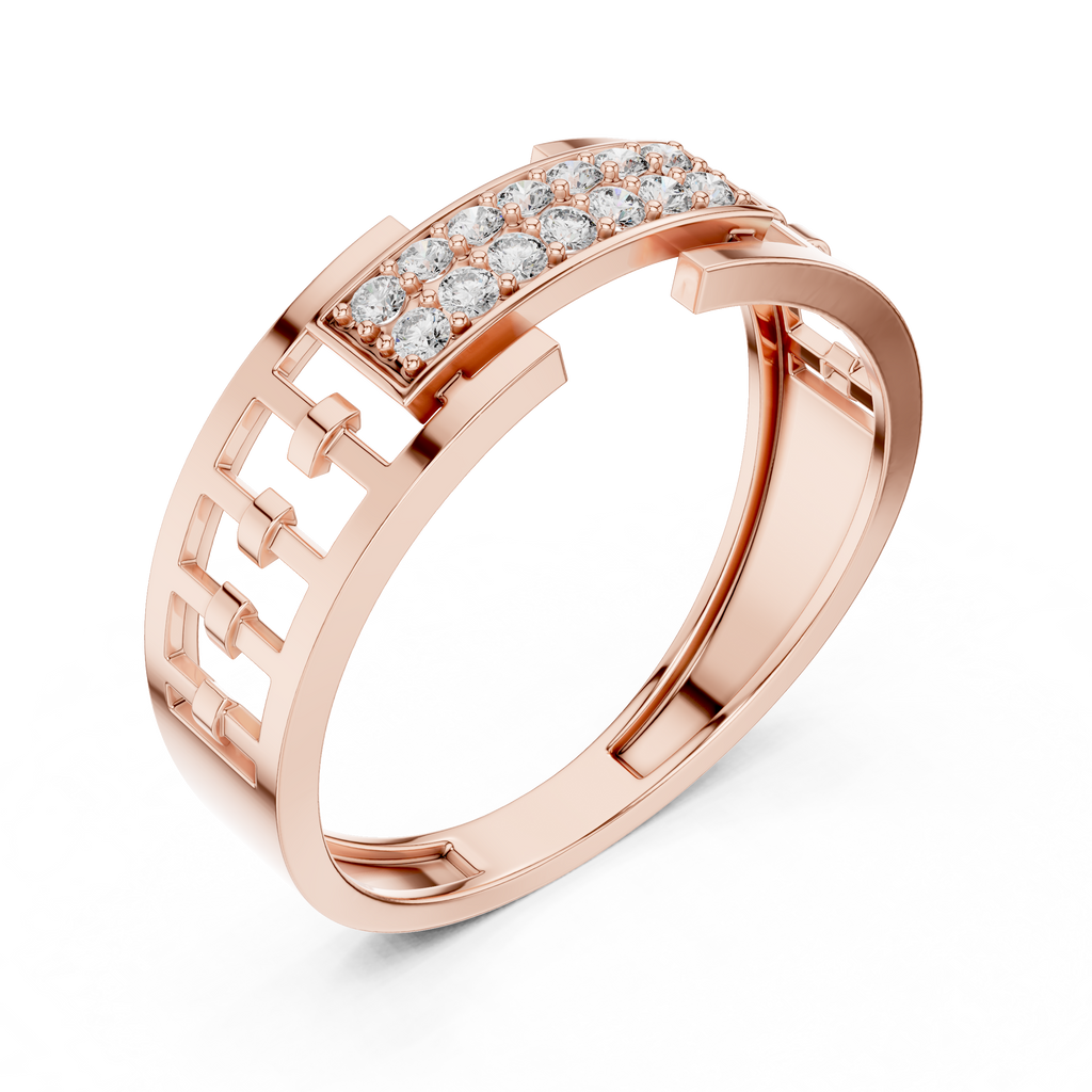 خاتم ماسي بتصميم شبكي مميز