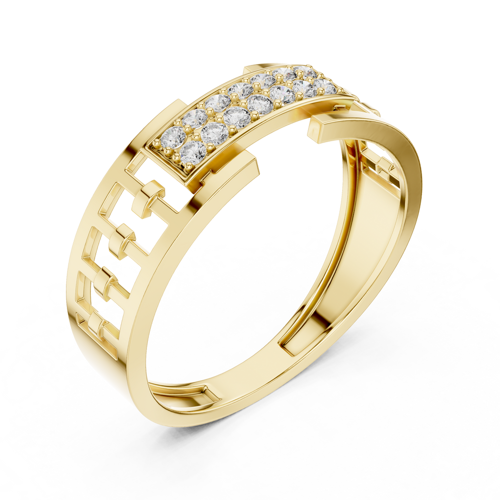 خاتم ماسي بتصميم شبكي مميز