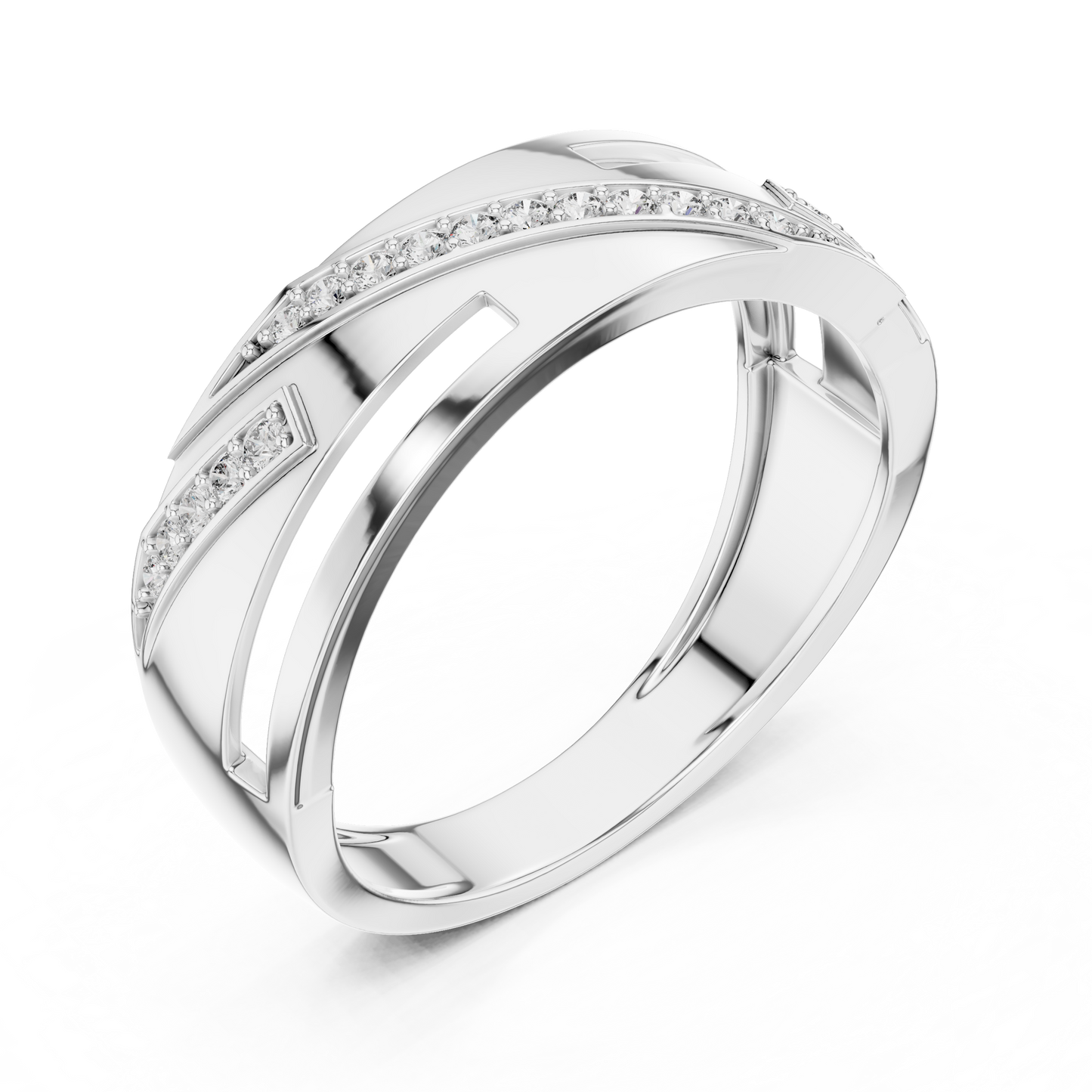 Royal Wave Diamond Ring