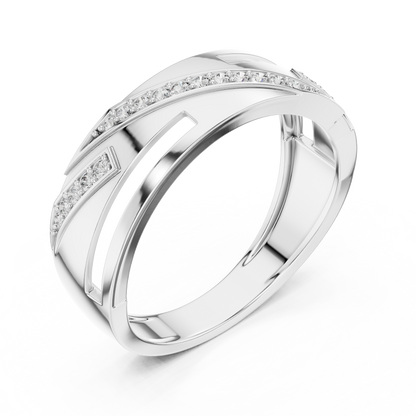 Royal Wave Diamond Ring