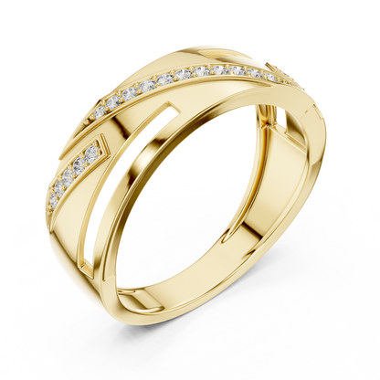 Royal Wave Diamond Ring