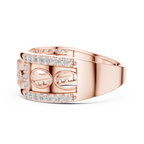 Premium Diamond Studded Gold Ring | Unique Luxury Designer Diamond Band
