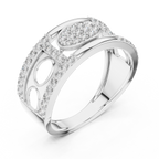 Premium Diamond Studded Gold Ring | Unique Luxury Designer Diamond Band