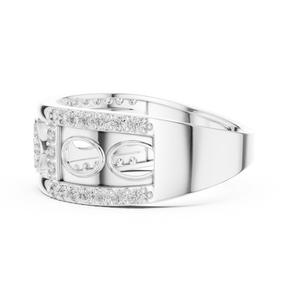 Premium Diamond Studded Gold Ring | Unique Luxury Designer Diamond Band