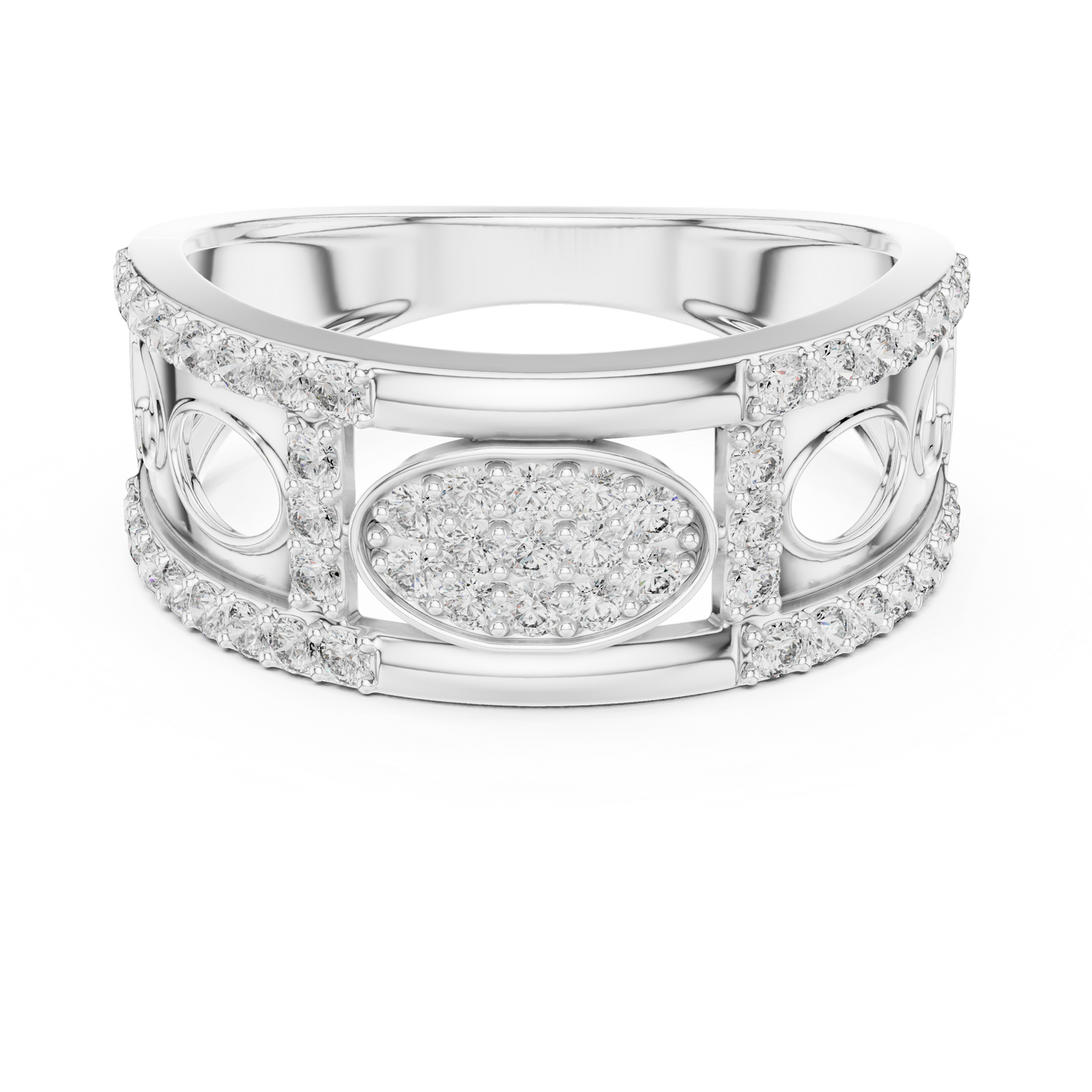 Premium Diamond Studded Gold Ring | Unique Luxury Designer Diamond Band