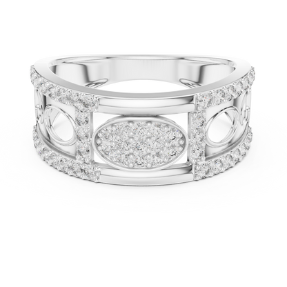 Premium Diamond Studded Gold Ring | Unique Luxury Designer Diamond Band